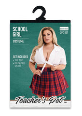 2 Pc Schoolgirl Costume