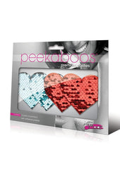 2-Way Sequin Hearts - Black/Purple