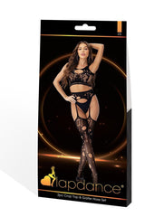 2pc Crop Top and Garter Hose