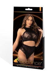 2pc Crop Top and High Waisted Hot Pant