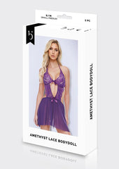 Amethyst Lace Babydoll-Purple-Ml