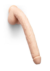 B-Vibe Bone Dildo with Balls and Suction Cup - Vanilla - 17in