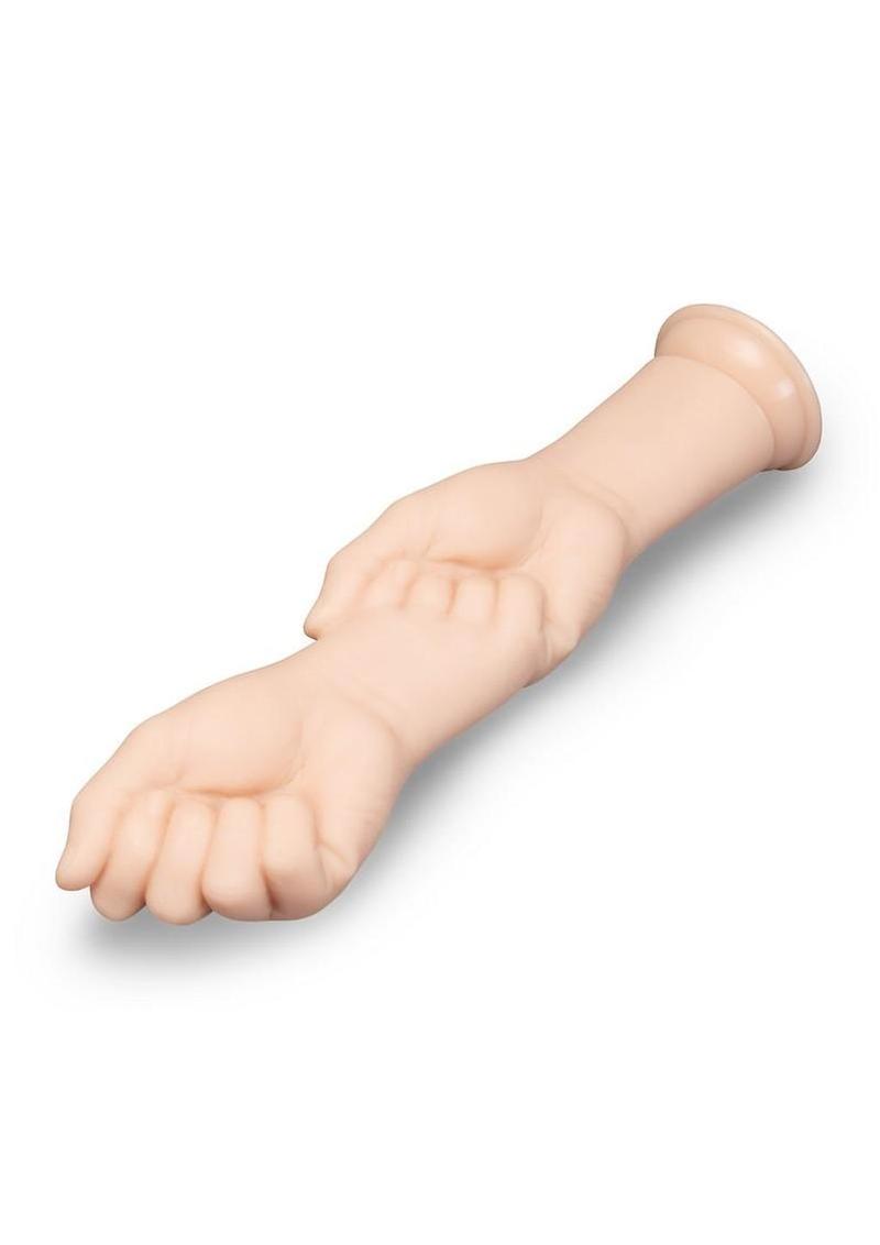 B-Vibe Fist Style Realistic Dildo with Suction Cup - Vanilla - 14.5in