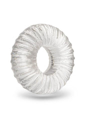 B-Vibe Stretch Tech Swirl Ultra Stretchy Cock Ring - Clear