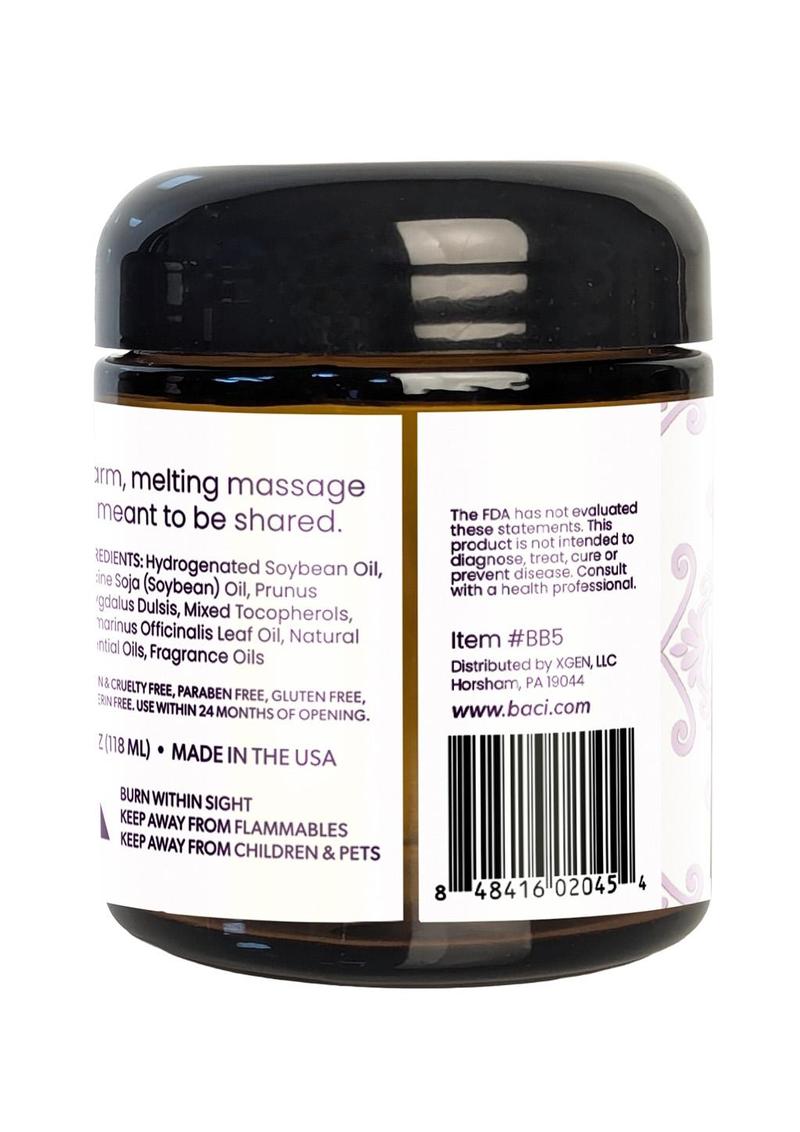 Baci Bare Massage Candle- 4oz Plumeria