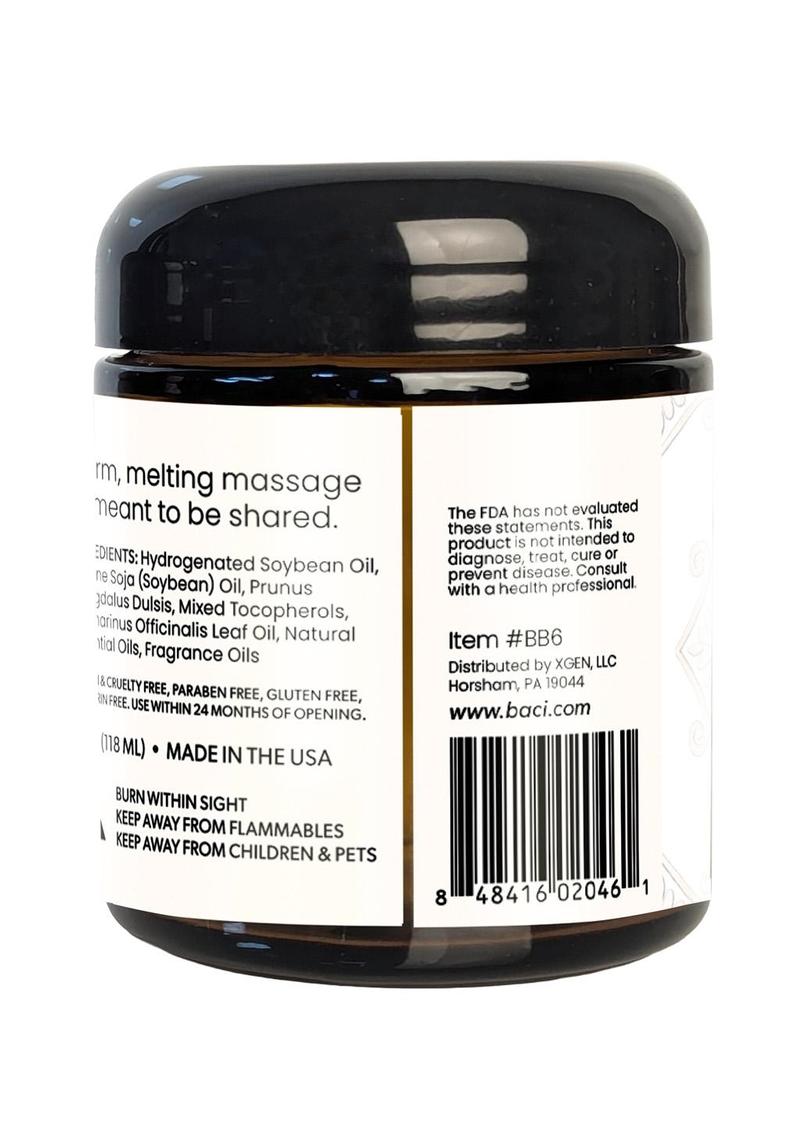 Baci Bare Massage Candle- 4oz Vanilla