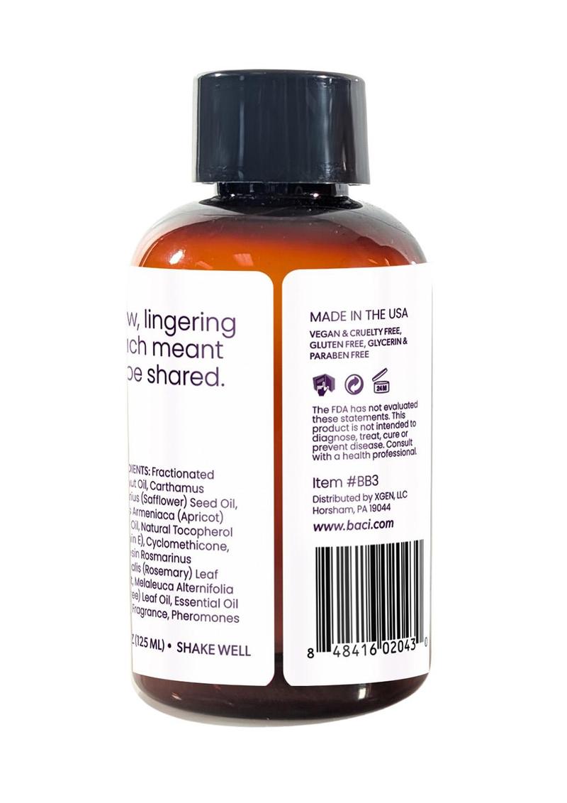 Baci Bare Massage Oil- 4oz Pomergranate