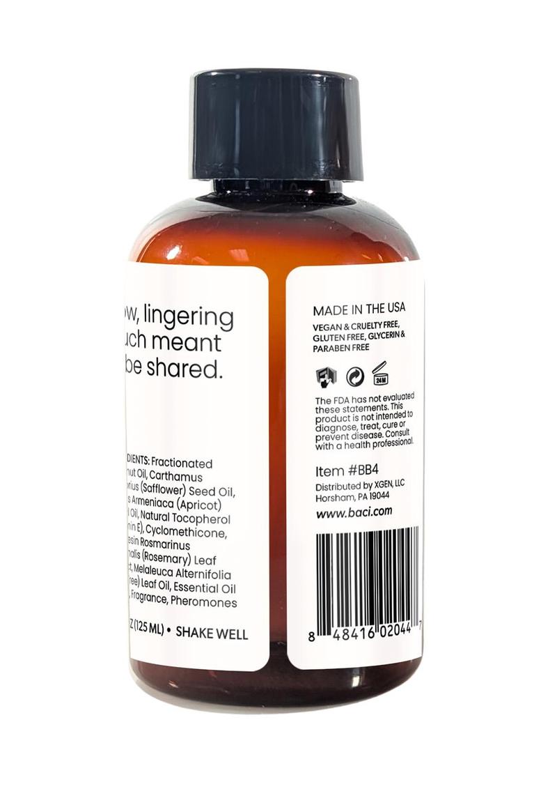 Baci Bare Massage Oil- 4oz Vanilla