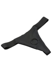 Bedroom Bliss Chérie Thong Strap-On Panty Harness - Black - Medium