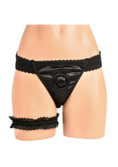 Bedroom Bliss Jolie Strap-On Panty Harness and Garter