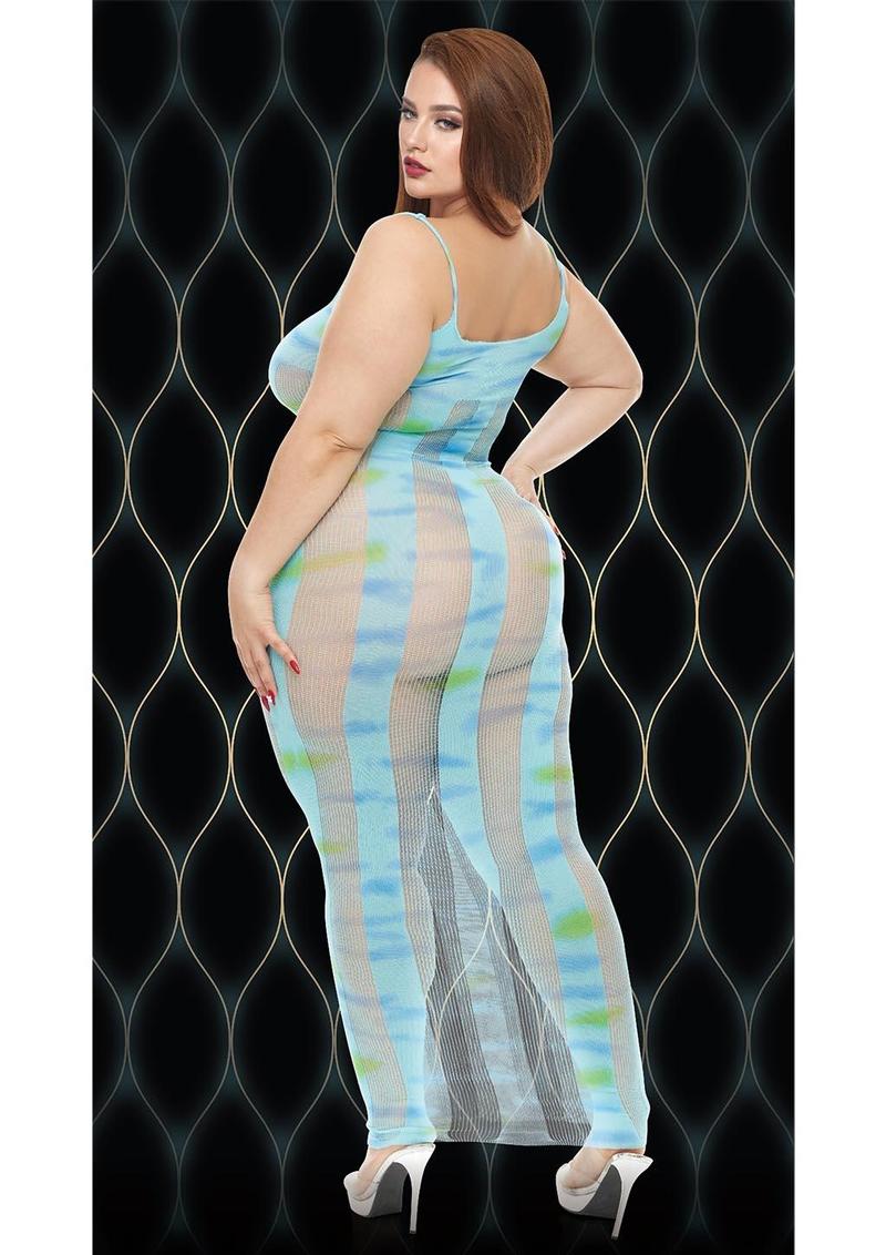 Blue Horizon Maxi Dress - Blue/Green - Queen