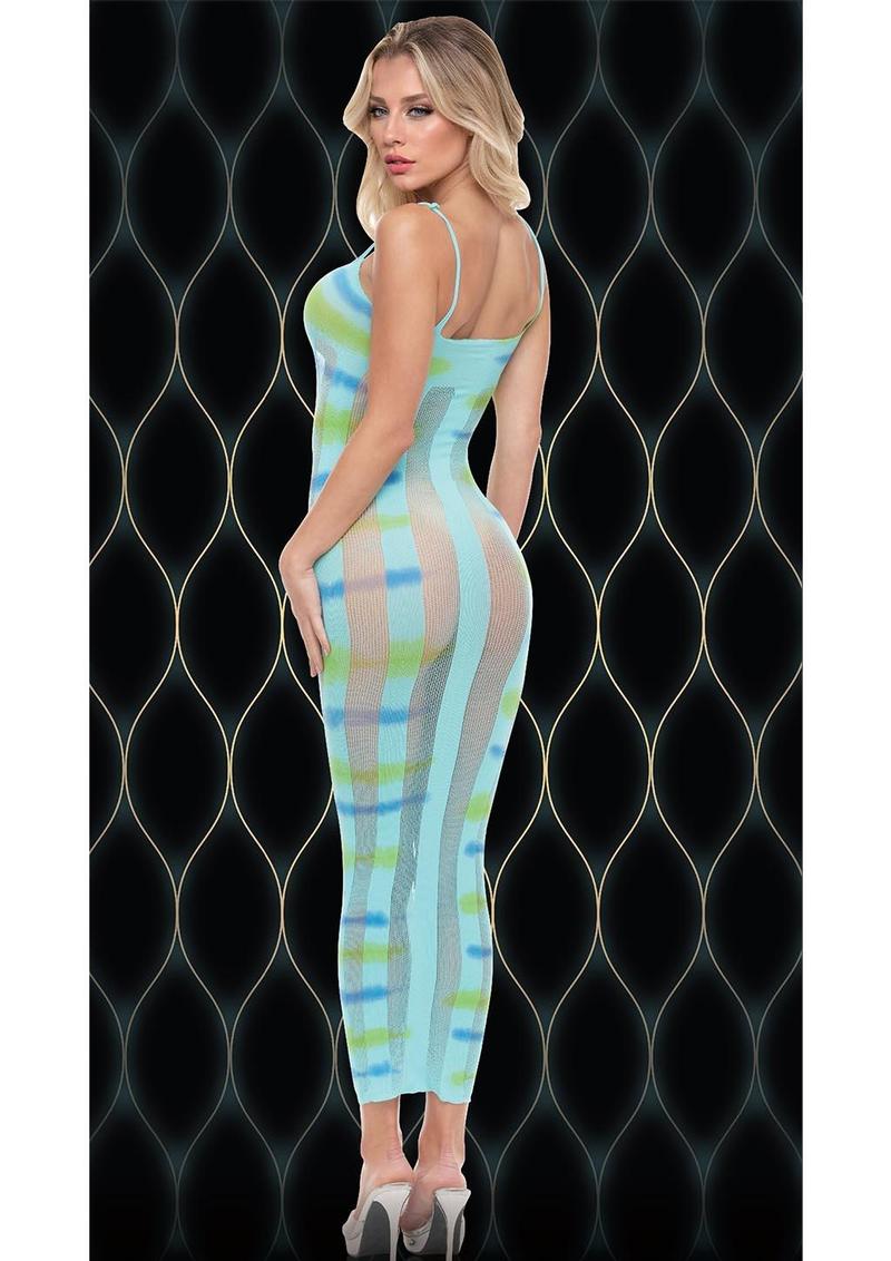 Blue Horizon Maxi Dress - Blue/Green - One Size