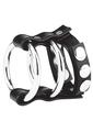 Blue Line C and B Gear Double Metal Cock Ring with Adjustable Snap Ball Strap