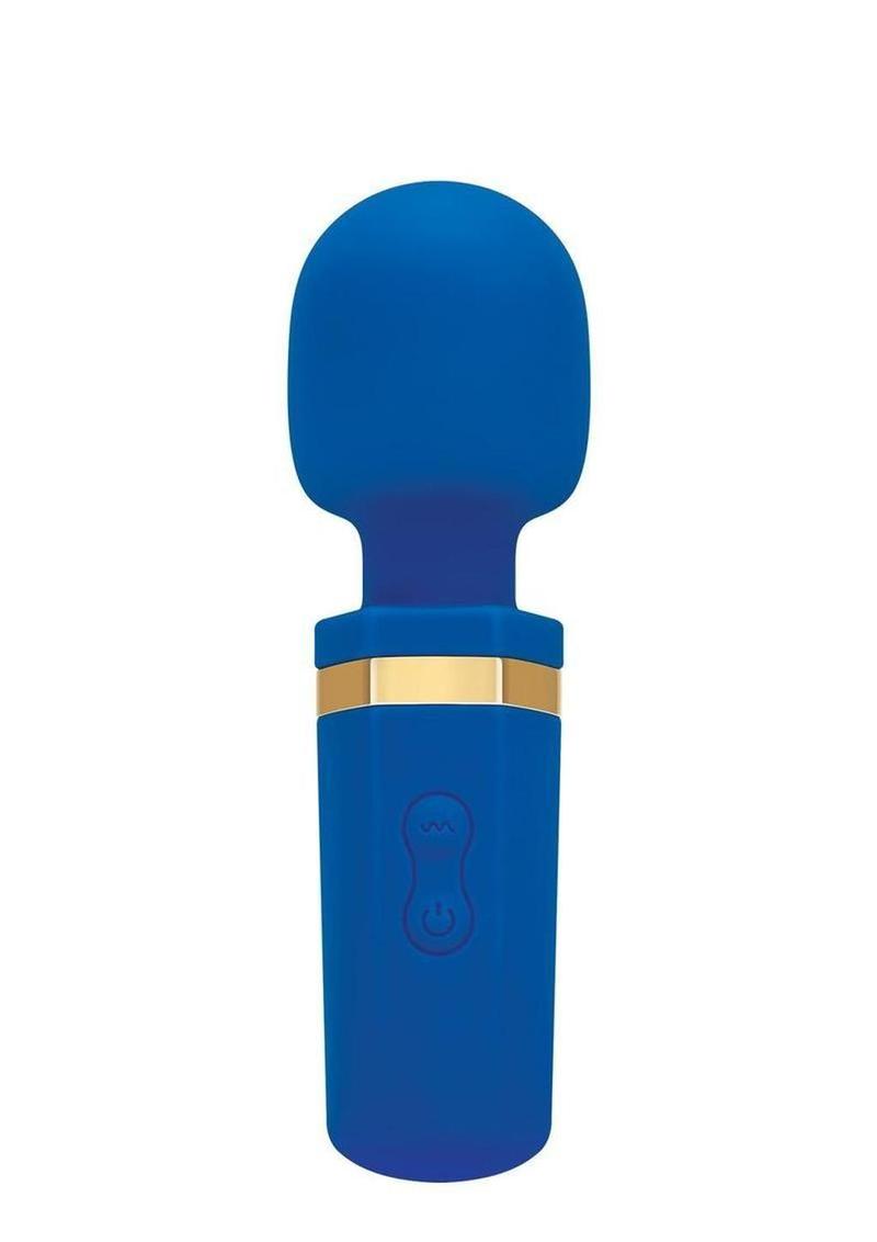 Bodywand Mighty Mini Wand Rechargeable Wand Massager - Blue/Gold