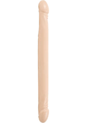 Classic Double Header Smooth Dildo - Flesh/Vanilla - 18in