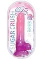Cotton Candy Sugar Crush Silicone Dildo - Pink/Purple - 6in