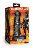 Creature Cocks Stallion XL Silicone Penis Extension - Black/Gray/Grey - XLarge