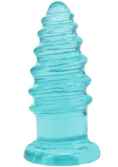 Crystal Jellies Anal Twist - Teal - 7in