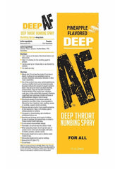 Deep AF Deep Throat Numbing Spray 1oz - Pineapple