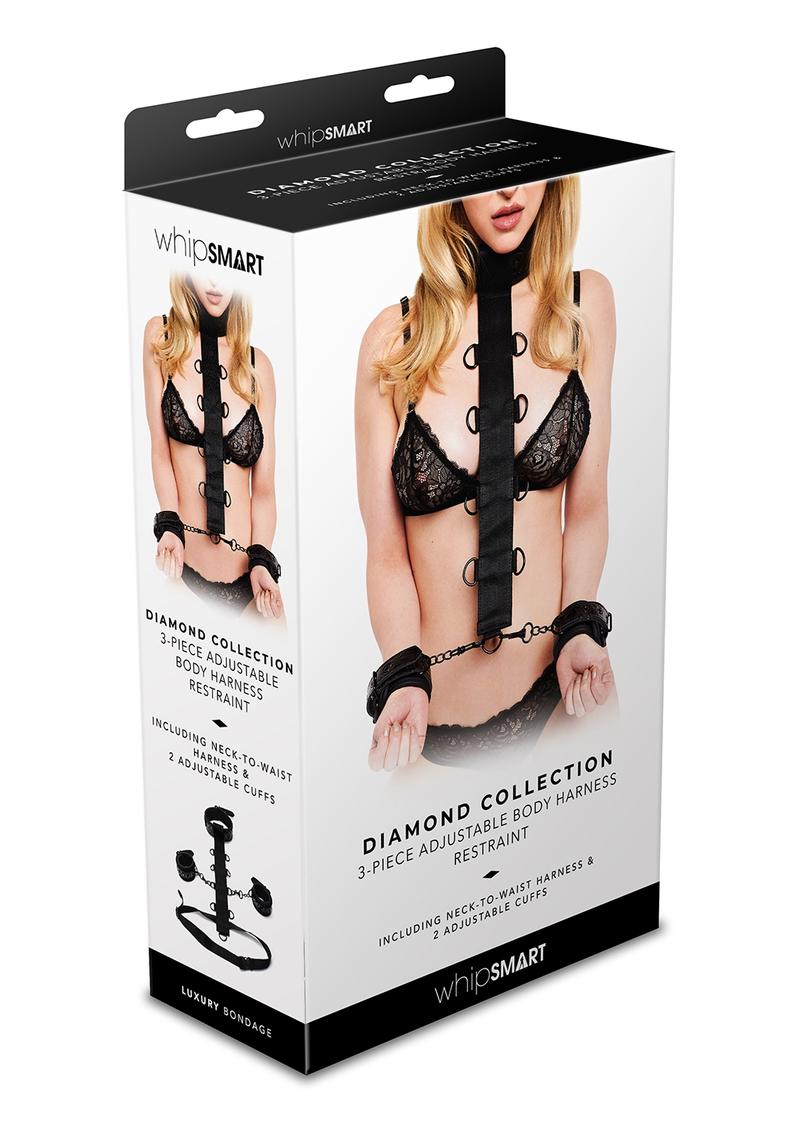 Diamond 3pc Adjustable Restraint - Black - Set