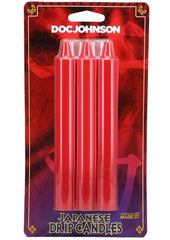 Doc Johnson Japanese Drip Candles - Red - 3 Pack