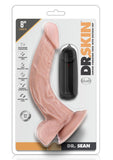 Dr. Skin Dr. Sean Vibrating Dildo with Remote Control - Flesh/Vanilla - 8in