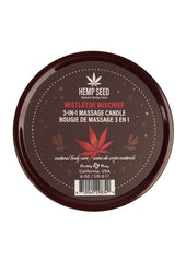 Earthly Body Hemp Seed 3 In 1 Massage Candle - Mistletoe Mischief - 6oz