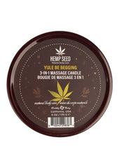 Earthly Body Hemp Seed 3-In-1 Massage Candle - Yule Be Begging - 6oz