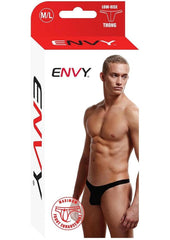 Envy Menswear Low Rise Thong - Black - Large/Medium