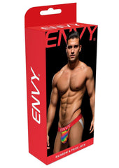 Envy Rainbow Pride Jock-Red-Ml