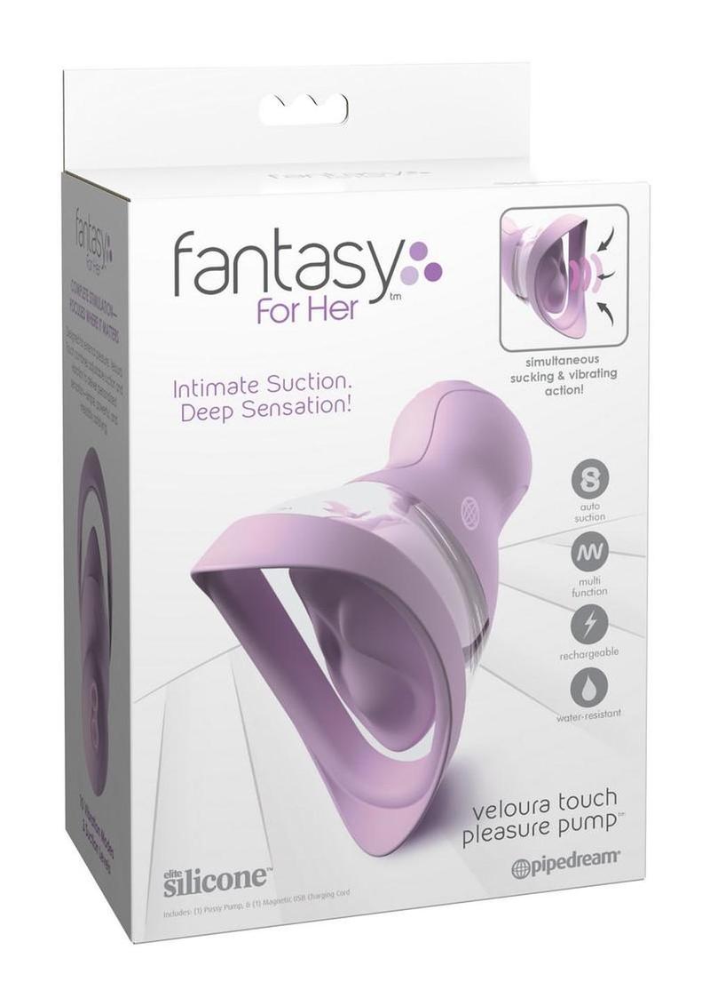 Fantasy For Her Veloura Touch Rechargeable Pleasure Pump - Lavender