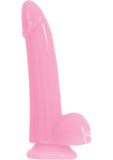 Firefly Smooth Dong Dildo - Glow In The Dark/Pink - 5in