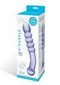 Glas Purple Rain Ribbed Dildo