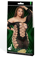 Glimmer Off The Sholder Minidress-Glow In The Dark-Q
