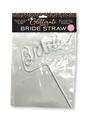 Glitterati Bride Straw - Black/White