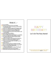Greeting Card - Drink If... Card Game