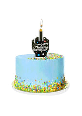Happy F'n Birthday Fu Finger Candle