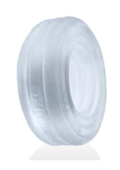 Hunkyjock Roto Grooved Gripper Ribbed Cockring - Clear Steam