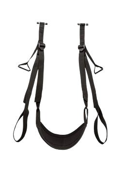 Master Series Throne Adjustable Sex Sling with Stand - Black