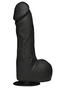Ruse Jammy Silicone Dildo - Black - 8in