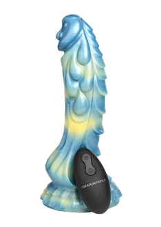 Creature Cocks Xenox Vibrating Rechargeable Silicone Dildo with Remote - Pink/Purple