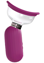 Fetish Fantasy Series Vibrating Nipple Pumps with Remote Control - Purple