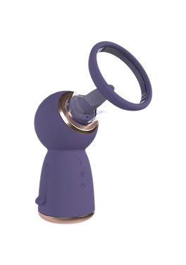 Fetish Fantasy Series Vibrating Nipple Pumps with Remote Control - Purple