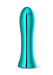 Inya Shimmer Rechargeable Steel Vibrator - Metal/Teal