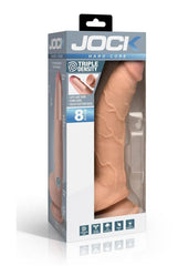 Jock Hard Core Triple Density Dildo with Balls - Vanilla - 8in