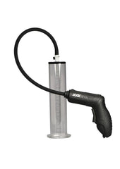 Jock Power Pumper Automatic Penis Pump with Cylinder - Black/Clear