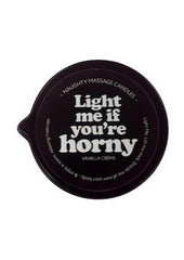 Kama Sutra Naughty Notes Light Me If You're Horny 2oz Massage Candle with Pour Spout Tin
