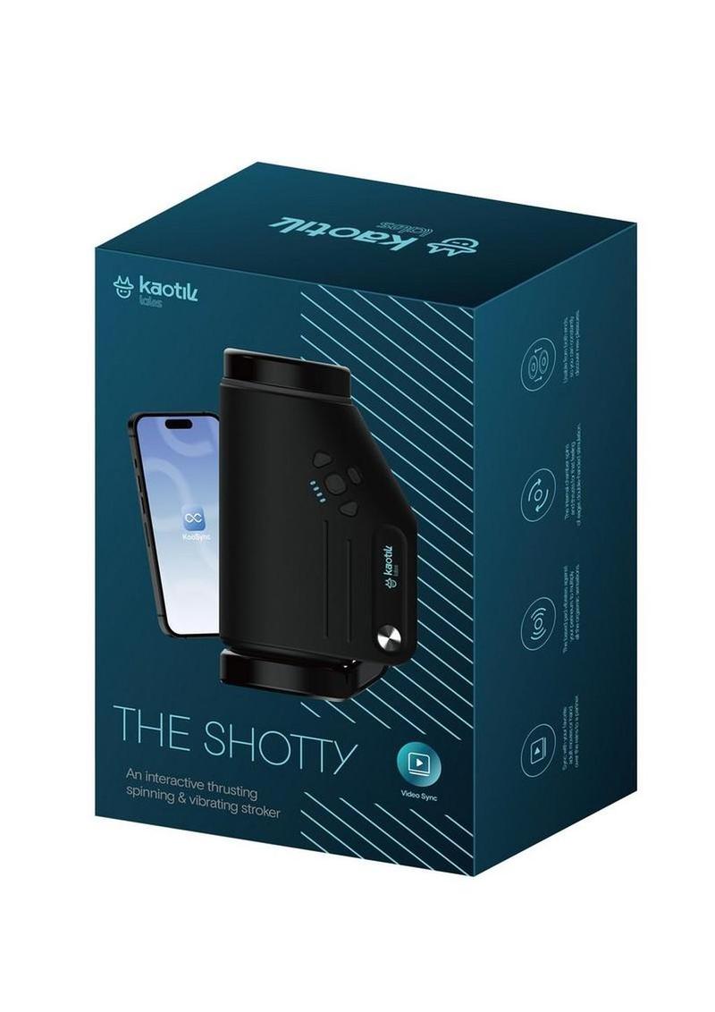 Kaotic Labs The Shotty App Control Rechargeable Stroker - Black/Blue