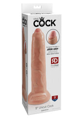 King Cock Uncut Dildo - Vanilla - 9in