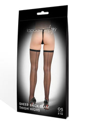 Lapdance Legs Back Seam Thigh High- Os